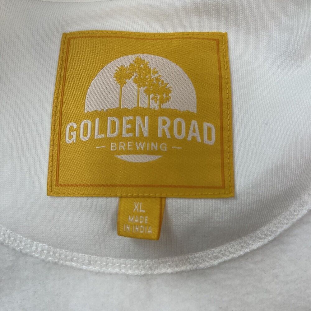Golden Road Brewing Jacket White/Yellow Full Zip Long‎ Sleeve Size XL - Picture 8 of 12